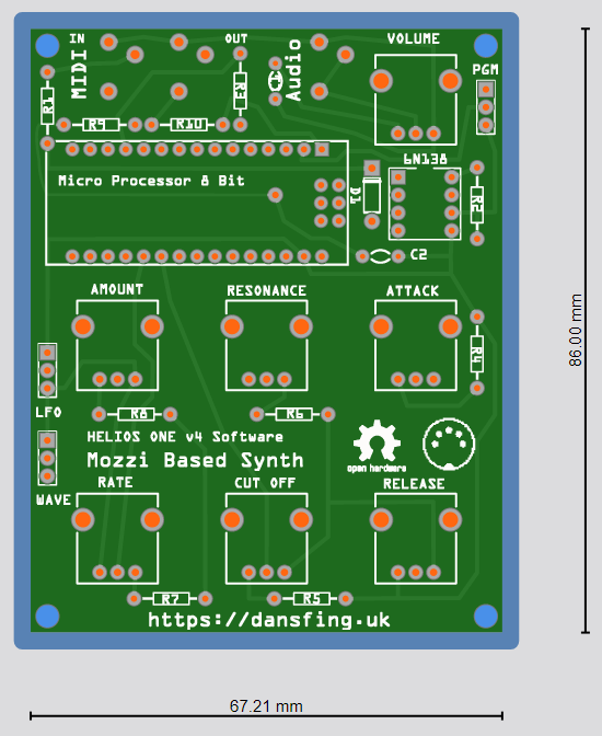 Mozzi Synth PCB
