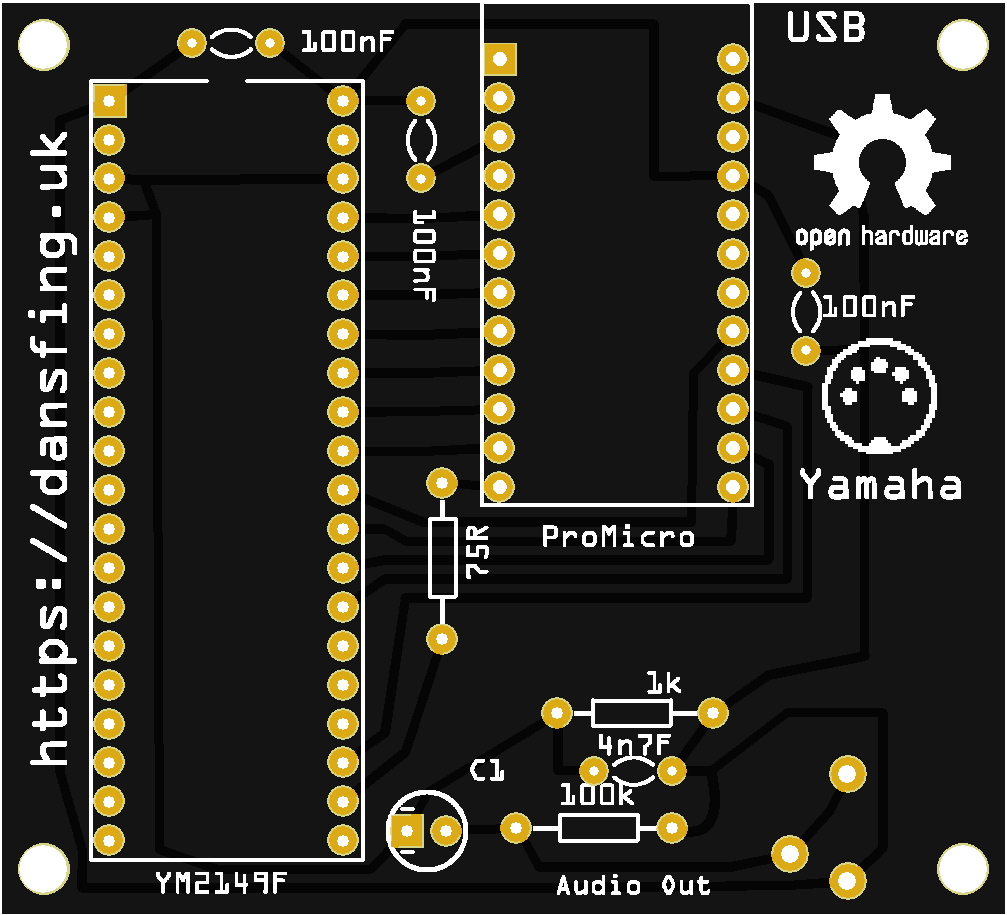 Arduino YM2149F Synth PCB
